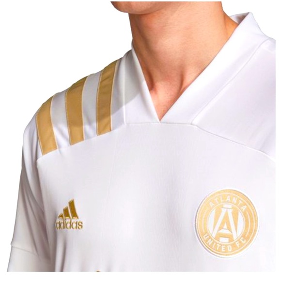 Adidas Atlas Soccer Jersey-white & gold - Picture 1 of 5